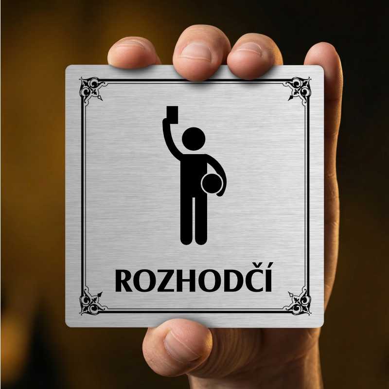 Rozhodčí, 80x80mm, stříbrná, Texas